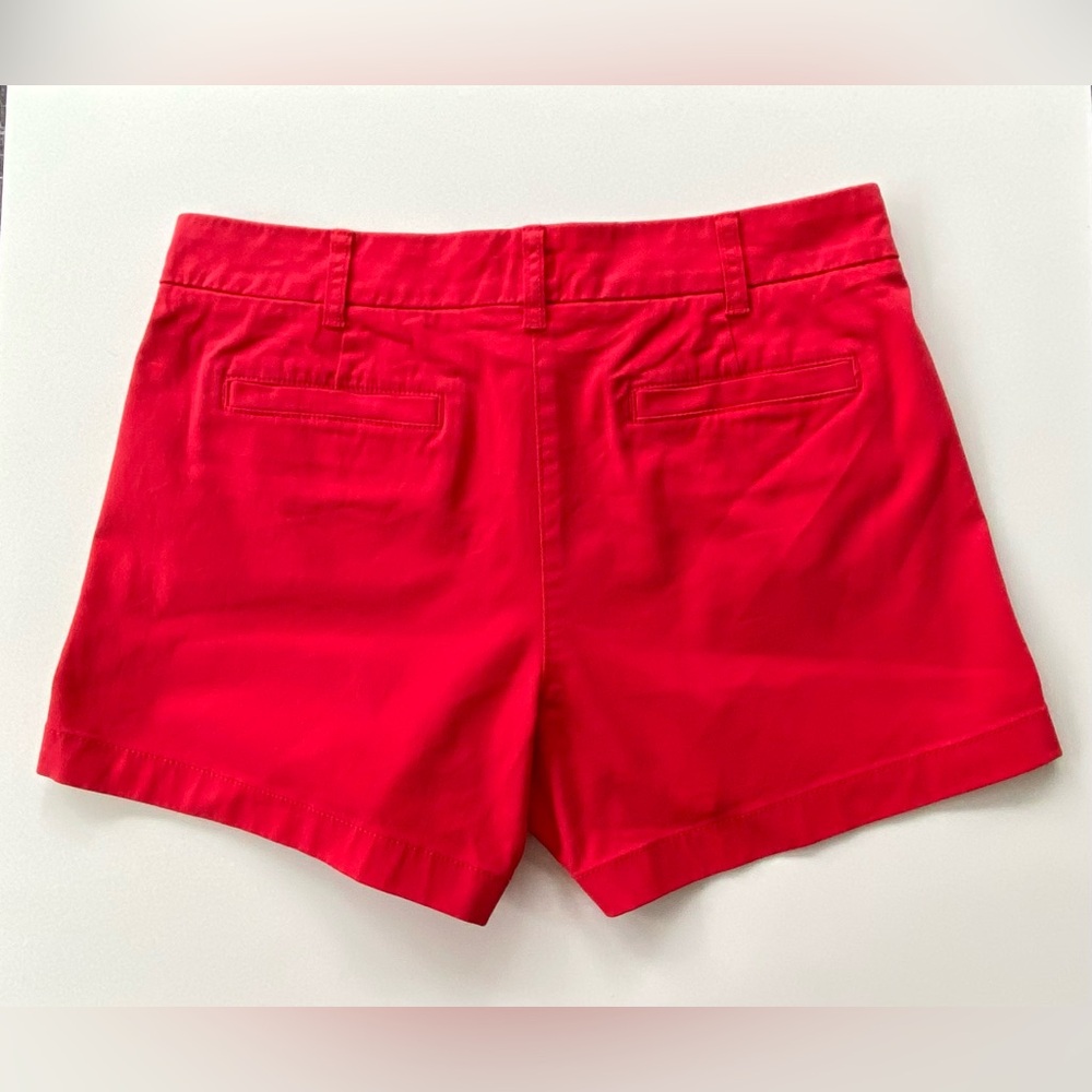J. Crew Cotton-Blend Chino Shorts, Red Size: 8 - Picture 2 of 8